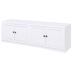 Laughlin 4-door Engineered Wood 78-inch TV Stand White