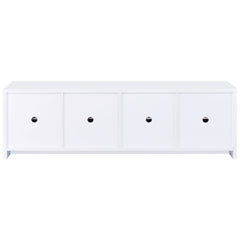 Laughlin 4-door Engineered Wood 78-inch TV Stand White