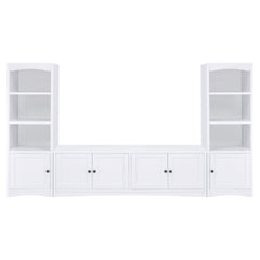 Laughlin 4-door Engineered Wood 78-inch TV Stand White