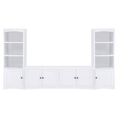 Laughlin 4-door Engineered Wood 78-inch TV Stand White