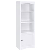 Best Furniture Outlet - Coaster - Laughlin 3-shelf Engineered Wood Media Tower White - 724114