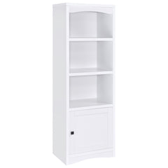 Best Furniture Outlet - Coaster - Laughlin 4-shelf Engineered Wood Media Tower White - 724114