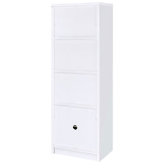 Laughlin 4-shelf Engineered Wood Media Tower White