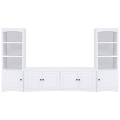 Laughlin 4-shelf Engineered Wood Media Tower White