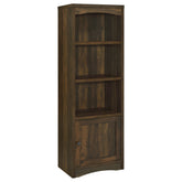 Best Furniture Outlet - Coaster - Laughlin 4-shelf Engineered Wood Media Tower Dark Pine - 724124