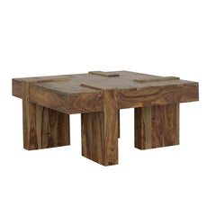 Best Furniture Outlet - Coaster - Samira Square Solid Wood Coffee Table Natural Sheesham - 724138