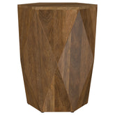 Best Furniture Outlet - Coaster - Zalika Hexagonal Solid Mango Wood End Table Natural - 724187