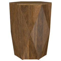 Best Furniture Outlet - Coaster - Zalika Hexagonal Solid Mango Wood End Table Natural - 724187