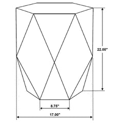 Zalika Hexagonal Solid Mango Wood End Table Natural
