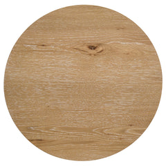 Kessler 2-piece Round Sculptural Wood Coffee Table Set Light Oak