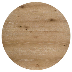 Kessler 3-piece Round Sculptural Wood Coffee Table Set Light Oak