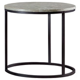 Best Furniture Outlet - Coaster - Lainey Round Faux Marble Side End Table Grey - 736027