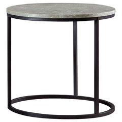 Best Furniture Outlet - Coaster - Lainey Round Faux Marble Side End Table Grey - 736027