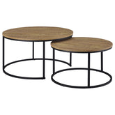 Best Furniture Outlet - Coaster - Lainey 2-piece Round Nesting Coffee Table Mango - 736030
