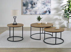 Lainey Round Occasional Side End Table Mango