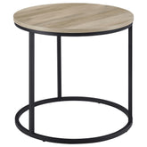 Best Furniture Outlet - Coaster - Lainey Round Occasional Side End Table Distressed Pine - 736047