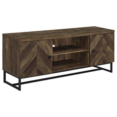 Best Furniture Outlet - Coaster - Myles 2-door Engineered Wood 60-inch TV Stand Rustic Oak - 736052