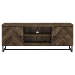 Myles 2-door Engineered Wood 60-inch TV Stand Rustic Oak