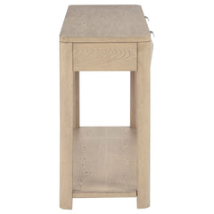Marcelo Sofa Console Table with 2 Drawers and Shelf Light Elm