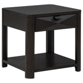 Best Furniture Outlet - Coaster - Marcelo Wood End Table with Drawer and Shelf Coffee - 736067