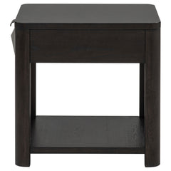 Marcelo Wood End Table with Drawer and Shelf Coffee