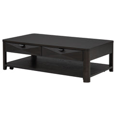Marcelo Wood Coffee Table with 2 Drawers and Shelf Coffee