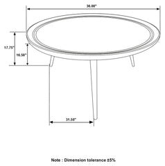 Zoe Round Mango Wood Coffee Table Natural and Black
