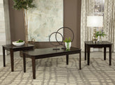 Best Furniture Outlet - Coaster - Amaro 3-piece Coffee and End Table Set Dark Brown - 736184
