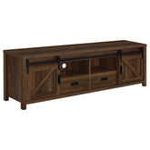 Best Furniture Outlet - Coaster - Madra 2-door Engineered Wood 79-inch TV Stand Dark Pine - 736273