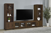 Best Furniture Outlet - Coaster - Sachin 3-piece 79-inch TV Entertainment Center Dark Pine - 736293-SET