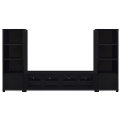 Sachin 3-piece Entertainment Center 79-inch TV Stand Black