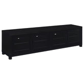 Best Furniture Outlet - Coaster - Sachin 4-door Engineered Wood 79-inch TV Stand Black - 736303