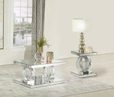 Best Furniture Outlet - Coaster - Breena 2-piece Mirrored Coffee and End Table Set Silver - 753278-S2