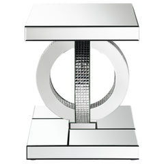Breena 2-piece Mirrored Coffee and End Table Set Silver