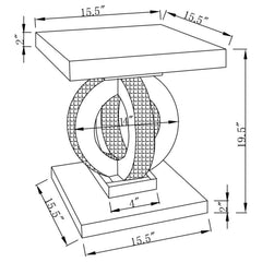 Breena 3-piece Mirrored Coffee and End Table Set Silver