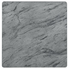 Mozzi Square Faux Marble Side End Table Grey and Black