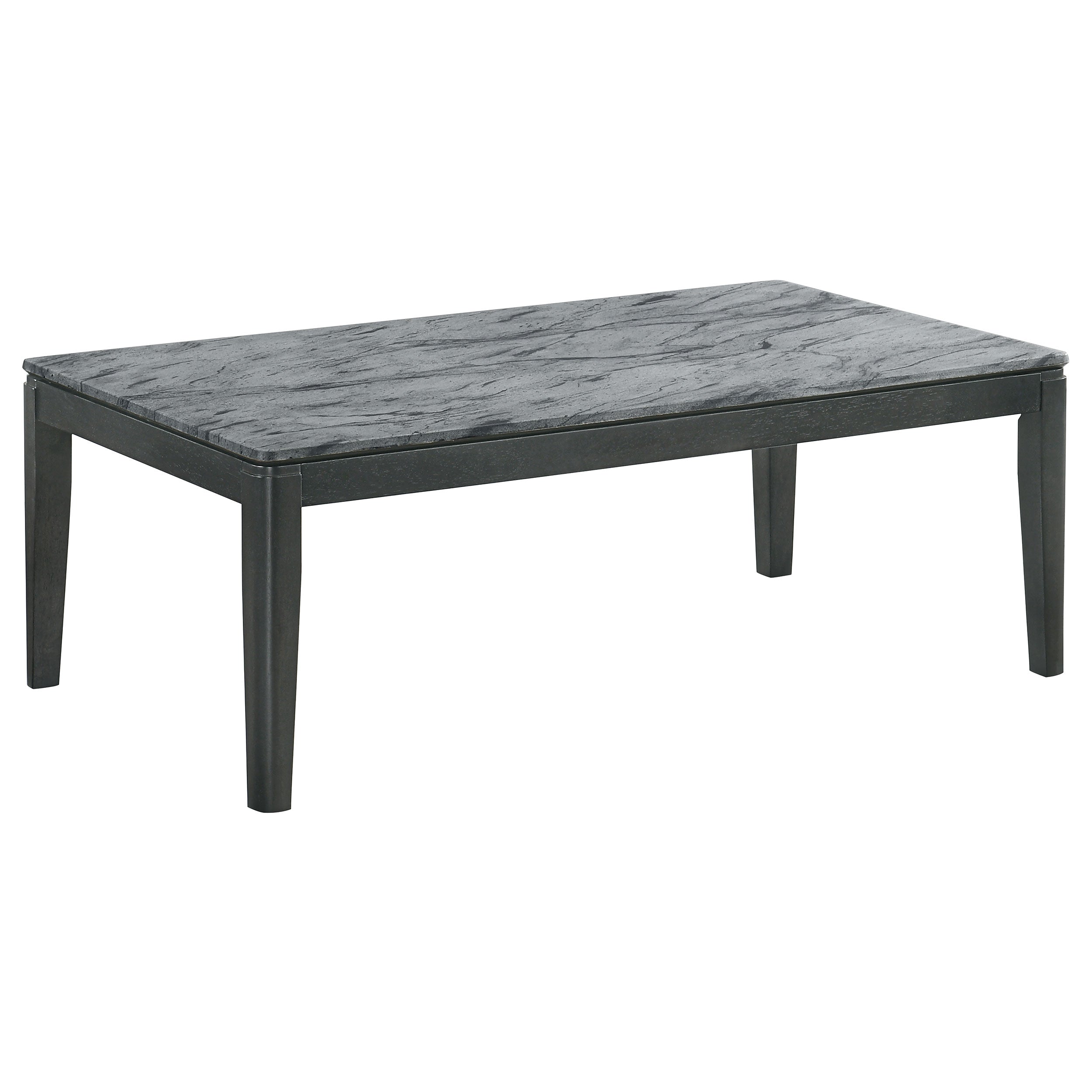 Best Furniture Outlet - Coaster - Mozzi Rectangular Faux Marble Coffee Table Grey and Black - 753518