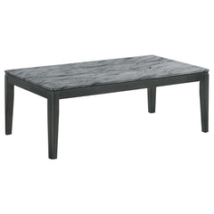 Best Furniture Outlet - Coaster - Mozzi Rectangular Faux Marble Coffee Table Grey and Black - 753518
