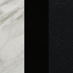 Tandi Round Faux Marble Side End Table White and Black