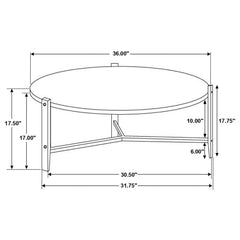 Tandi 2-piece Faux Marble Coffee and End Table Set White