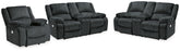 Best Furniture Outlet - Ashley Furniture - Draycoll 2 Power Reclining Loveseats and Recliner - 2 Power Reclining Loveseats and Recliner - 76504U6