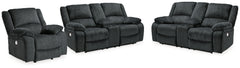 Best Furniture Outlet - Ashley Furniture - Draycoll 2 Power Reclining Loveseats and Recliner - 2 Power Reclining Loveseats and Recliner - 76504U6