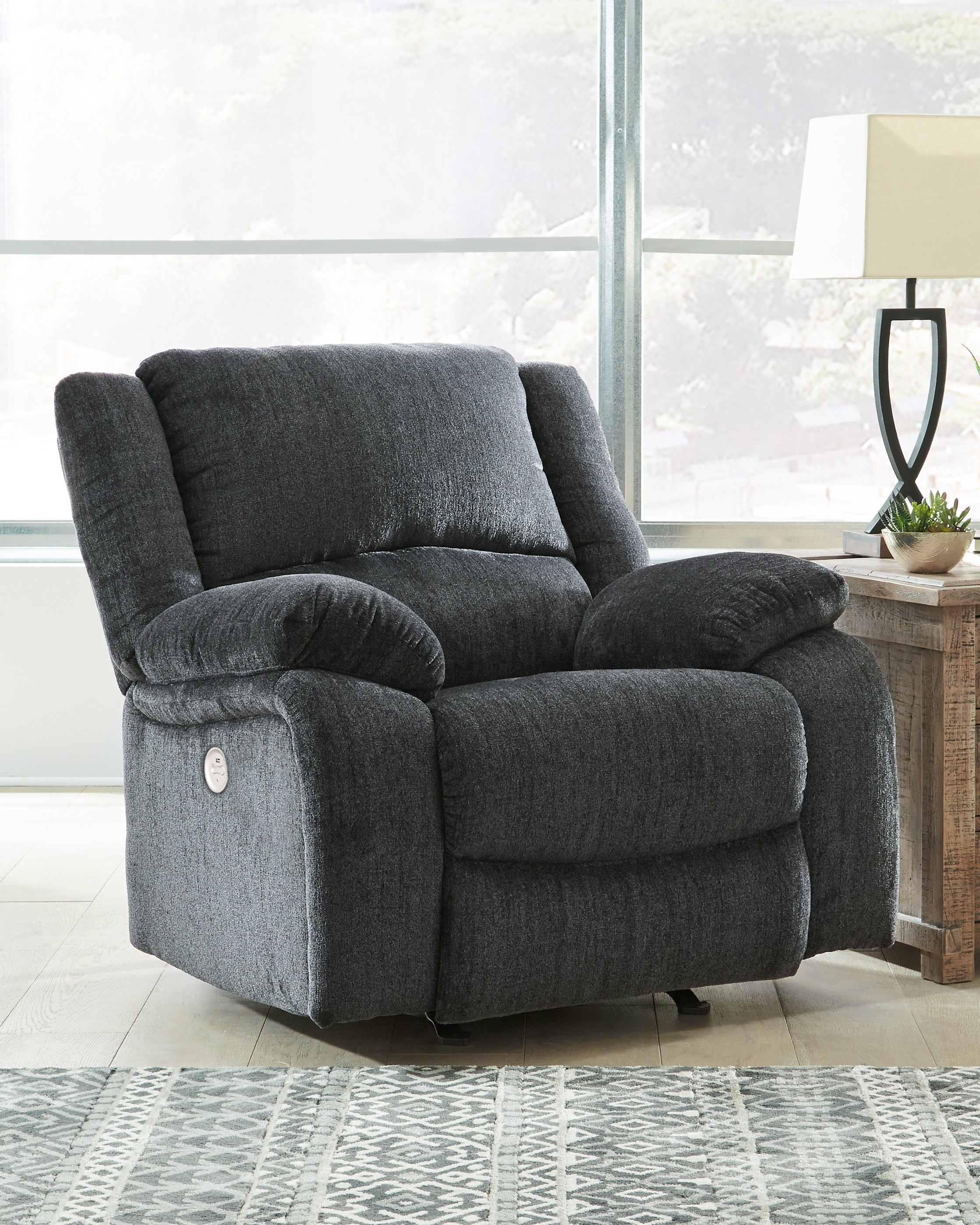 Best Furniture Outlet - Ashley Furniture - Draycoll Living Room - Power Rocker Recliner / Slate - 7650498