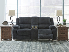 Best Furniture Outlet - Ashley Furniture - Draycoll Living Room - DBL Rec Loveseat w/Console / Slate - 7650494