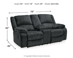 Draycoll Reclining Loveseat with Console and Recliner