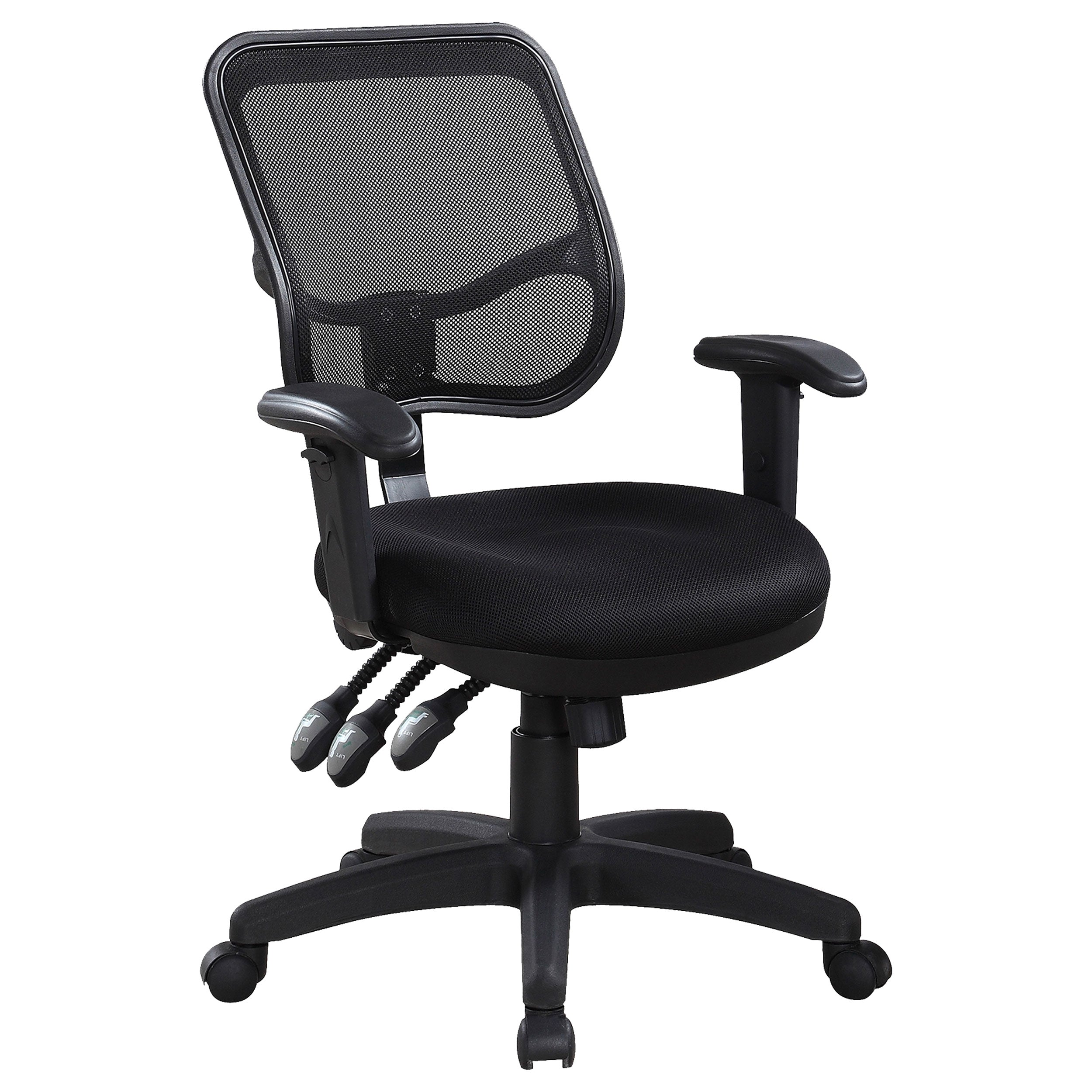 Best Furniture Outlet - Coaster - Rollo Upholstered Adjustable Ergonomic Office Chair Black - 800019