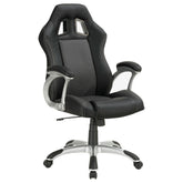 Best Furniture Outlet - Coaster - Roger Upholstered Adjustable Home Office Desk Chair Black - 800046