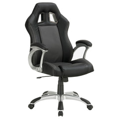 Best Furniture Outlet - Coaster - Roger Upholstered Adjustable Home Office Desk Chair Black - 800046