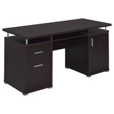 Best Furniture Outlet - Coaster - Tracy 55-inch 2-drawer Office Computer Desk Cappuccino - 800107