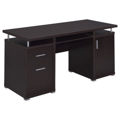 Best Furniture Outlet - Coaster - Tracy 55-inch 2-drawer Office Computer Desk Cappuccino - 800107